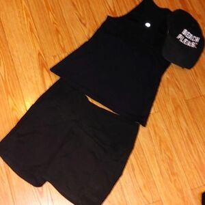 Shorts muscle shirt Beach hat ready to go workout or go to the beach comfortable